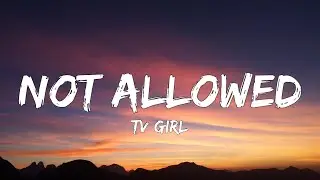 we wanna talk about s*x but we're not allowed | TV Girl - Not Allowed (Lyrics)