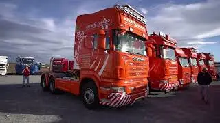 SCANIA R620 orange walk around