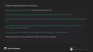 16   What is the Data Encryption Config in Kubernetes