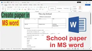 How to create Exam paper in MS word Urdu/Hindi