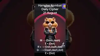 Hamster Kombat daily cipher for 21st August #hamsterkombat