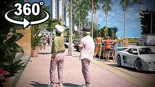 360° GTA Vice City Remastered in VR | GTA 5 360° VR Video