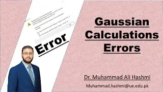 Tutorial 26 | Gaussian Errors and their Solutions | Dr M A Hashmi