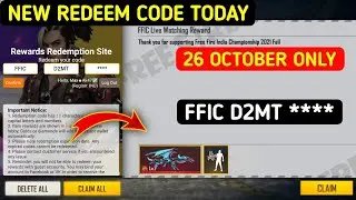 Free Fire New Redeem Code Today| Free Fire New Redeem Code 26 October|ff Redeem Code Today| NEW CODE