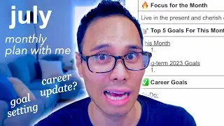 July Monthly Plan With Me 2023 (career update, certifications, goal setting, YouTube goals)