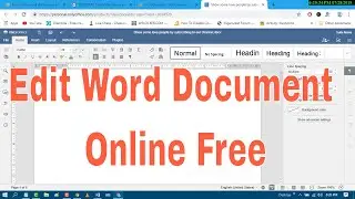 Edit Word Document Online Free