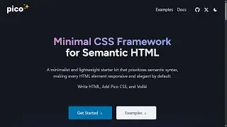 Pico CSS - Minimal CSS Frameworkfor Semantic HTML