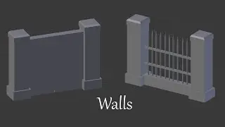 Modelling a Low Poly Walls - Blender