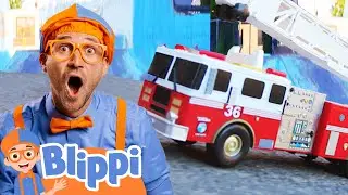 Blippi Firetruck Tour! |  Learning About Vehicles For Children | Educational Videos for Kids