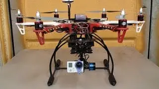 Anti Vibration Carbon Fiber landing Gear, Tarot T2D gimbal, GoPro 3 on DJI 550