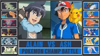 Pokémon Anime Battle: ALAIN vs ASH