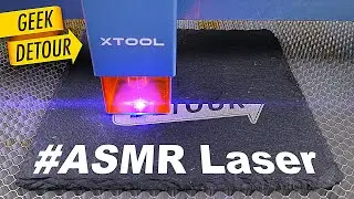 #ASMR Laser Engraving a Black Slate Rock | xTool D1