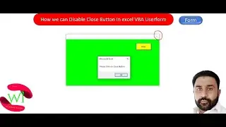 How we can Disable close button  in Excel Userform | UserForm Super Tips