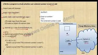 Write a java program to find whether the number is even or odd