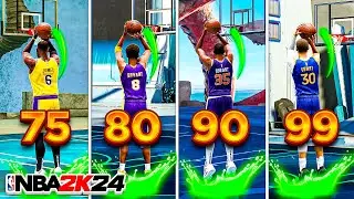 The NEW BEST JUMPSHOTS for EVERY THREE POINT RATING + HEIGHT in NBA 2K24