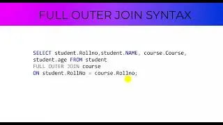 SQL Full Outer Join - SQL Server Training in Chennai - kaashiv infotech true google review - Venkat