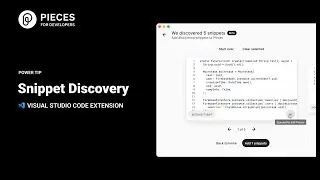 Power Tip: Snippet Discovery | Visual Studio Code Extension