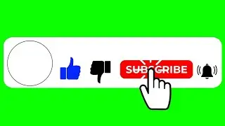 No Copyright, Subscribe and Bell icon into sound animation // Green Screen Subscribe Button Animated