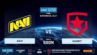 🔴  LIVE   NAVI vs Gambit  BO3 | IEM Katowice 2021