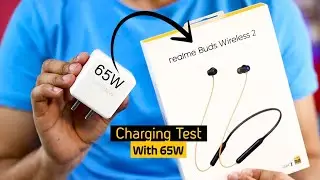 Realme Buds Wireless 2 Charging Test with 65W Super Dart Charger - ⚡🔥⚡