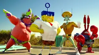 SpongeBob super potenziato VS Pirata Banderas | SpongeBob - Fuori dall'acqua | Clip in Italiano