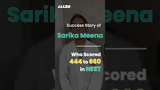 How Sarika Meena Scored 444 to 660 in NEET | Inspiring Success Story 🌟 #Shorts