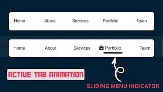 How to Make Animated Navigation Bar using HTML CSS & JavaScript