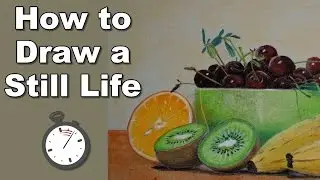 How to Draw Still Life with Fruit in Pastel Time Lapse