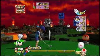 Mario Golf: Toadstool Tour Bowser Badlands 3 player Netplay 60fps