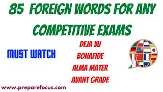 85 Most important Foreign words for any English Competitive Exams