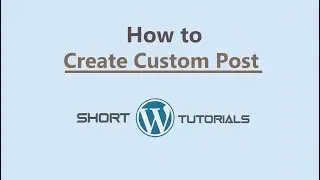 How to create custom post type in wordpress