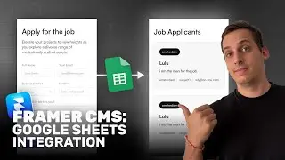 Framer Form to Job Application Dashboard: Google Sheets Plugin for Framer