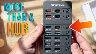 Sentank 14 POWERED USB hub with Fast Ports for data and charging and MORE