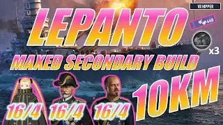 Lepanto 10km MAXED Secondary Build (World of Warships: Legends)