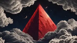 Massive Red Triangle UFO scanning the Moon