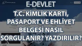 E-Devlet T.C. Kimlik Kartı, Pasaport ve Sürücü Belgesi Nasıl Sorgulanır? Yazdırılır? (Tek Belgede)