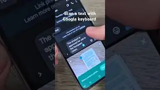 Scan a text with Google Keyboard #samsung #gboard #scan #shorts