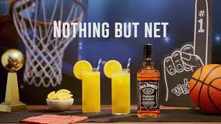 Nothing But Net  | Whiskey Collins Cocktail Recipe | March Madness Drink