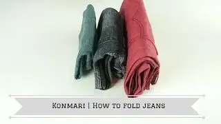 KonMari Method: How to Fold Jeans using the Konmari Mehtod | Konmari Folding Technique