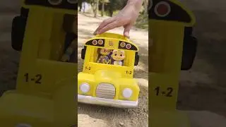 The Wheels on a REAL Toy CoComelon Bus! Let's Play Together! #cocomelon #shortsgames