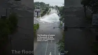 Water main break in Montreal causes major flooding, power outages #Shorts