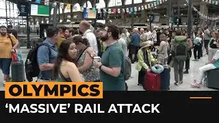 French rail hit by ‘massive attack’ as Olympics begin | AJ #shorts