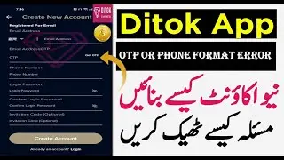 Diamond Tok App OTP Issue on Registration | Ditok app login problem | Dtok app Phone format issue