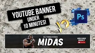 How to create a FITNESS YOUTUBE BANNER Under 10 MINUTES! | Adobe Photoshop Tutorial 2021