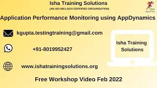 Free Workshop On Application Performance Monitoring using AppDynamics Training on 6th Feb 2022