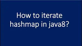 How to iterate HashMap in java8?