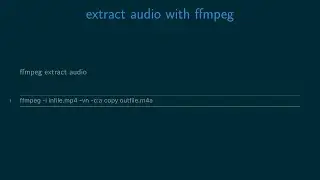 extract audio from video files with ffmpeg