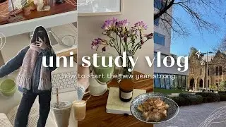 UNI STUDY VLOG | come to uni with me, cooking, cafe studying