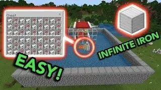 Minecraft pocket edition easy iron farm 100% working 1.19+