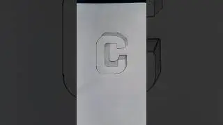 How to draw 3D letter C | drawing with pencil | 3D letters drawing | pencil sketch #3ddrawing